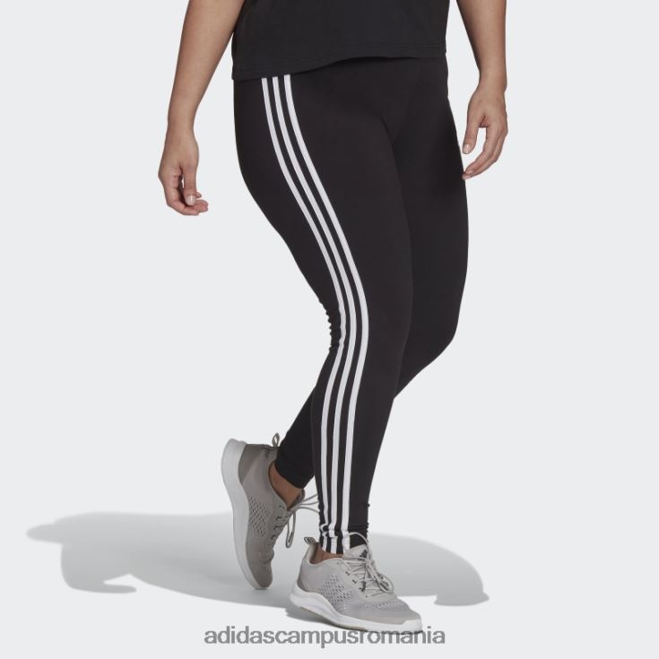 adidas campus romania essentials jambiere cu 3 dungi (plus mărime) alb femei alb negru J266N28893