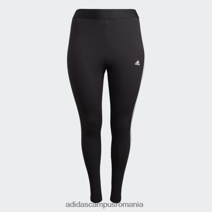 adidas campus romania essentials jambiere cu 3 dungi (plus mărime) alb femei alb negru J266N28893