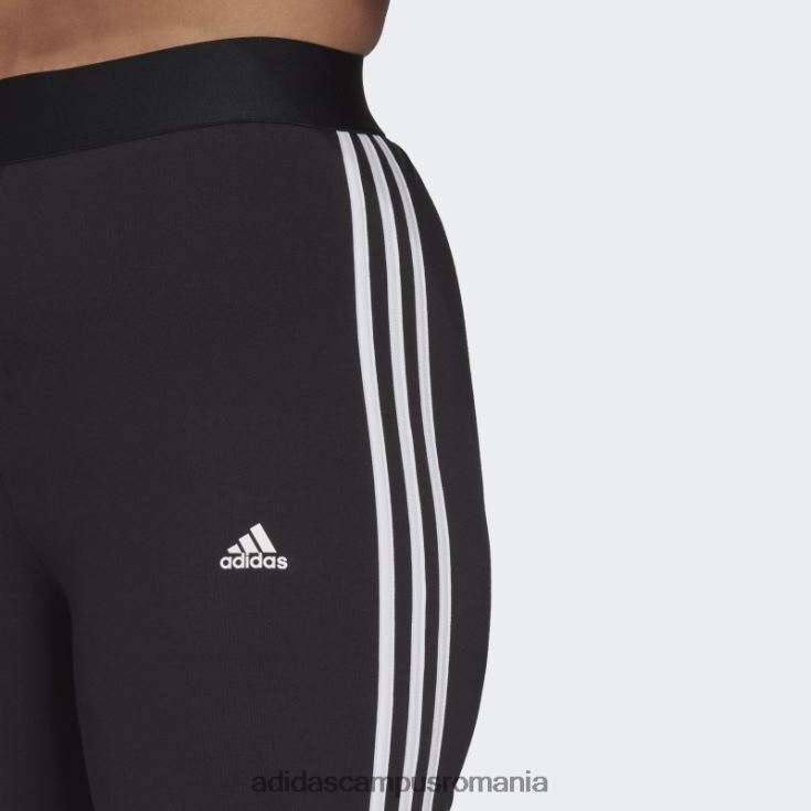 adidas campus romania essentials jambiere cu 3 dungi (plus mărime) alb femei alb negru J266N28893