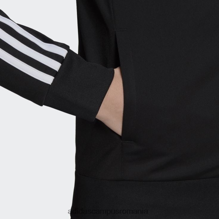 adidas campus romania jachetă neagră pentru încălzire primegreen essentials, subțire, cu 3 dungi femei negru J266N28867