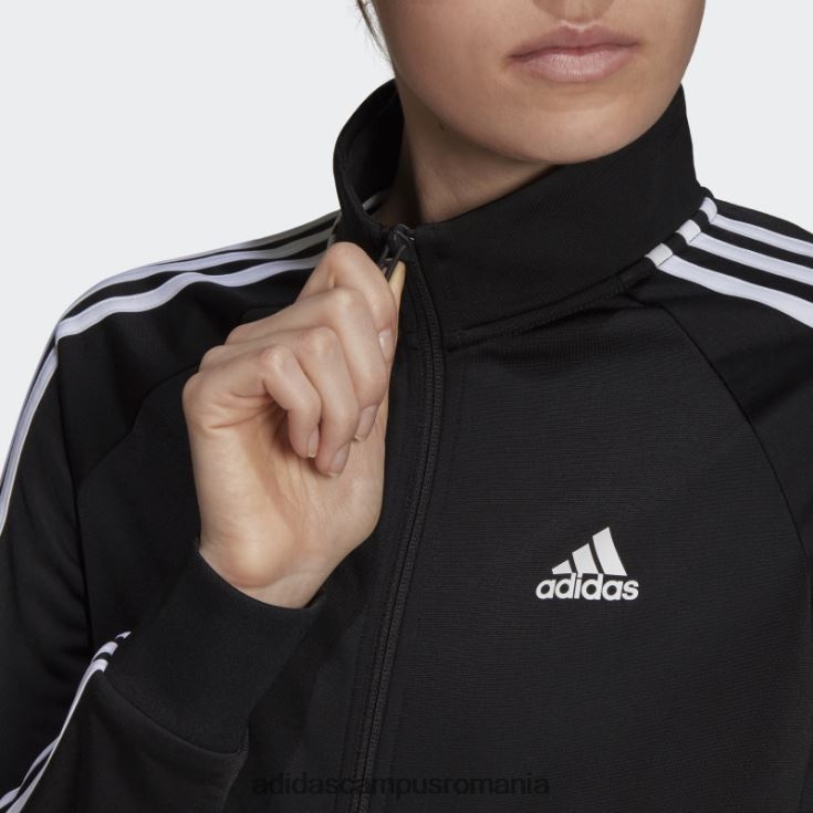 adidas campus romania jachetă neagră pentru încălzire primegreen essentials, subțire, cu 3 dungi femei negru J266N28867
