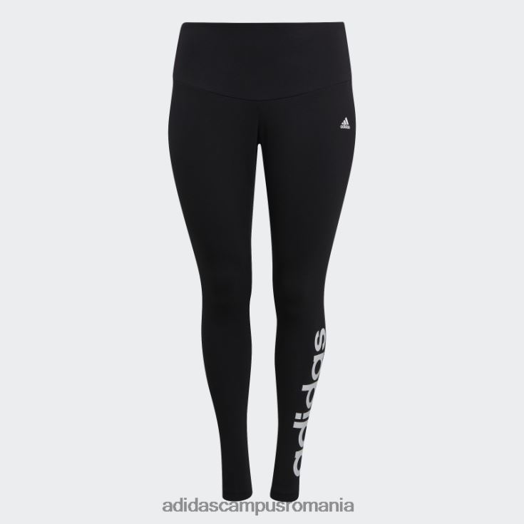 adidas campus romania leggings cu logo cu talie înaltă esențiale (plus mărime) negru adidas femei alb negru J266N210290