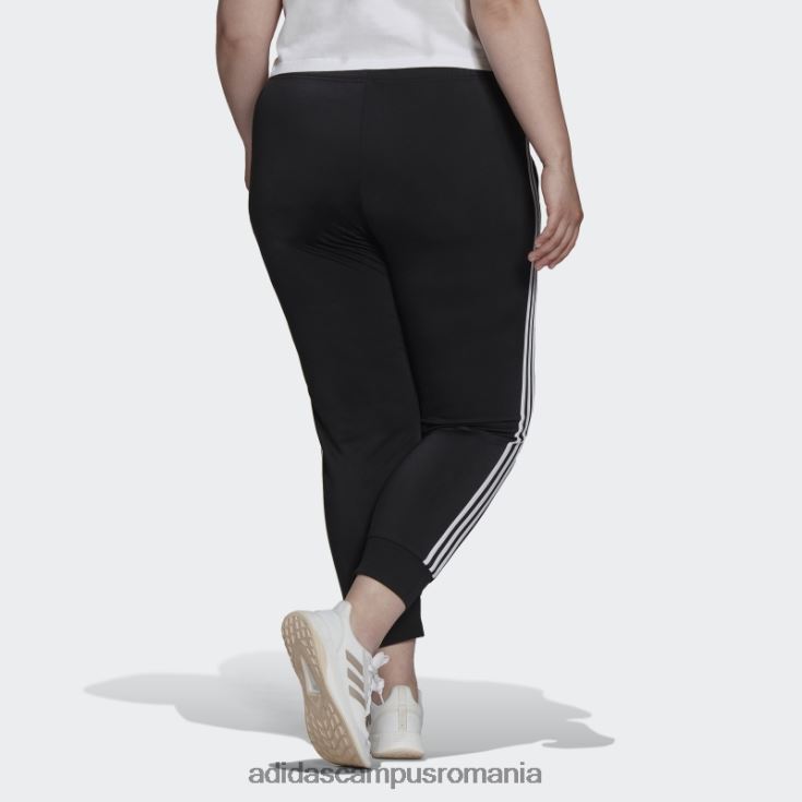 adidas campus romania pantaloni de antrenament subțiri conici cu trei dungi (mărime plus) negri adidas femei negru J266N28874