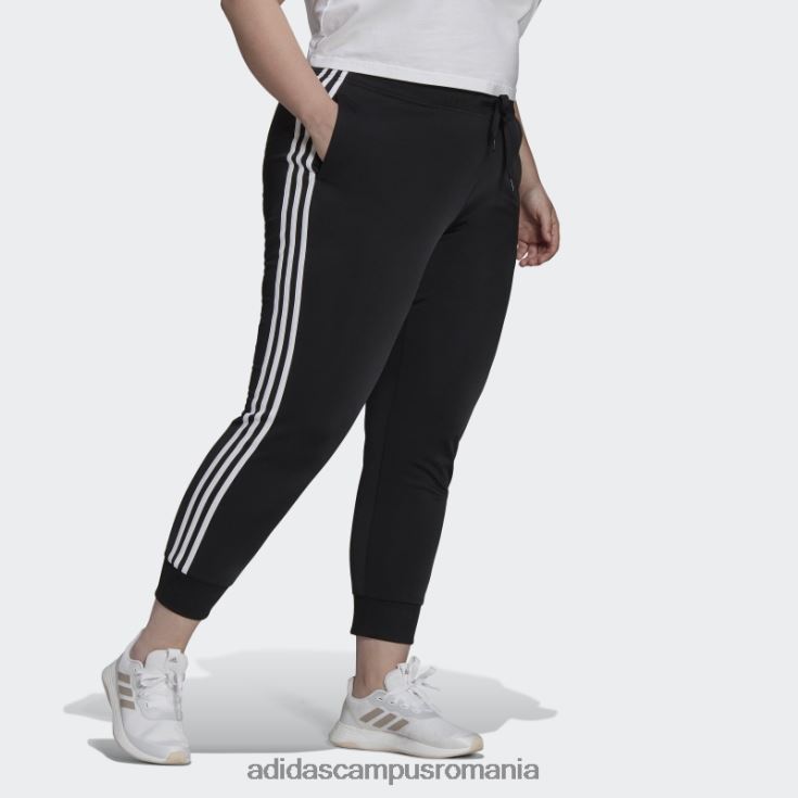 adidas campus romania pantaloni de antrenament subțiri conici cu trei dungi (mărime plus) negri adidas femei negru J266N28874
