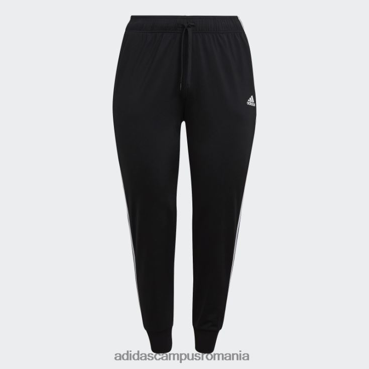 adidas campus romania pantaloni de antrenament subțiri conici cu trei dungi (mărime plus) negri adidas femei negru J266N28874