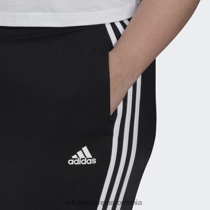 adidas campus romania pantaloni de antrenament subțiri conici cu trei dungi (mărime plus) negri adidas femei negru J266N28874