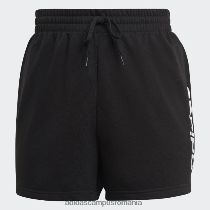 adidas campus romania pantaloni scurți negri essentials slim logo (mărime plus) femei alb negru J266N29221