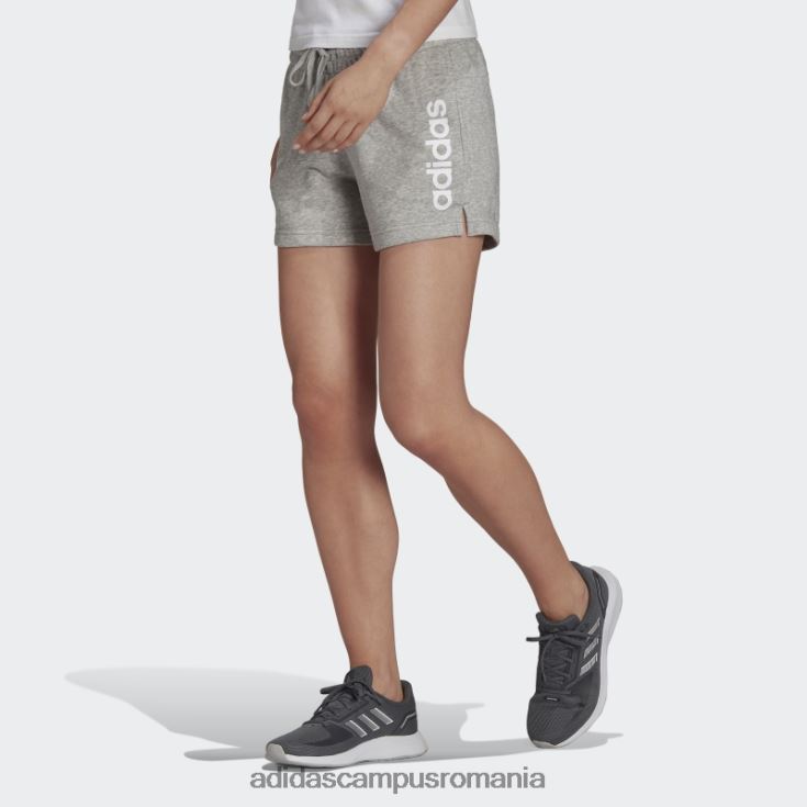 adidas campus romania pantaloni scurți subțiri cu logo essentials gri mediu femei gri mediu/alb J266N28926