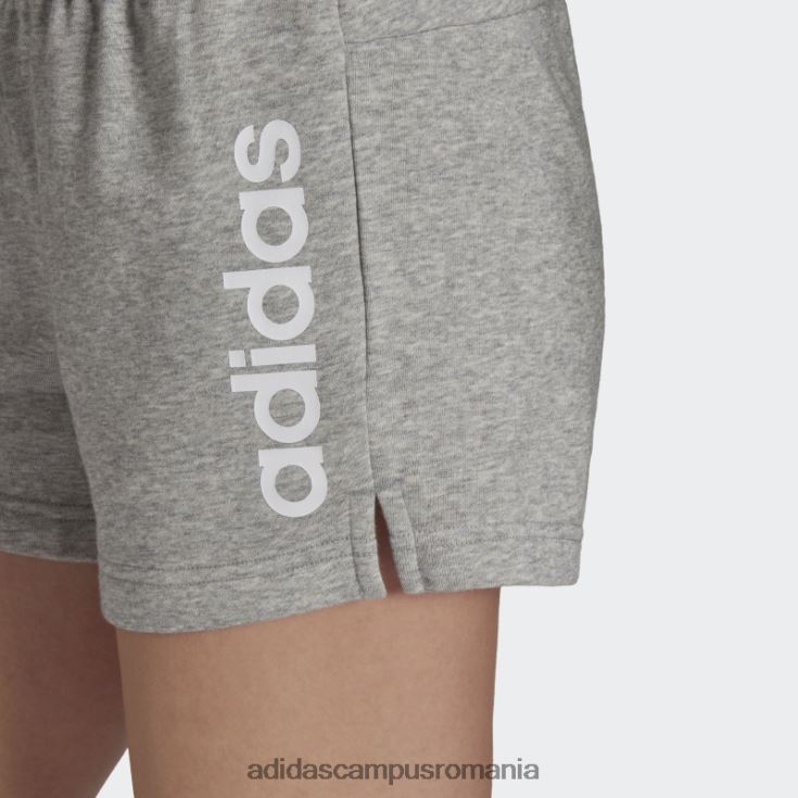 adidas campus romania pantaloni scurți subțiri cu logo essentials gri mediu femei gri mediu/alb J266N28926