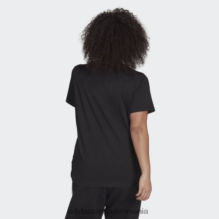 adidas campus romania tricou cu logo essentials (mărime plus) alb fashion femei alb negru J266N28897