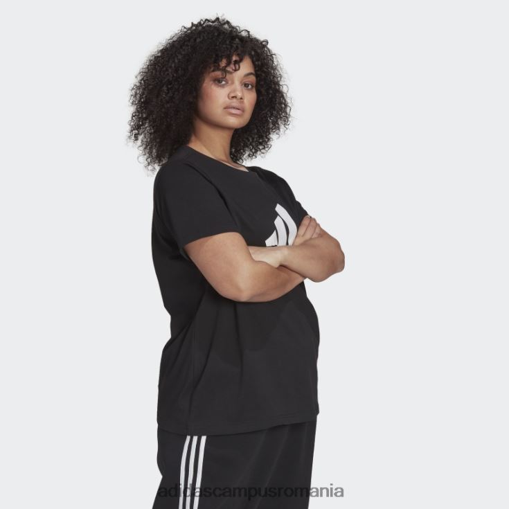 adidas campus romania tricou cu logo essentials (mărime plus) alb fashion femei alb negru J266N28897