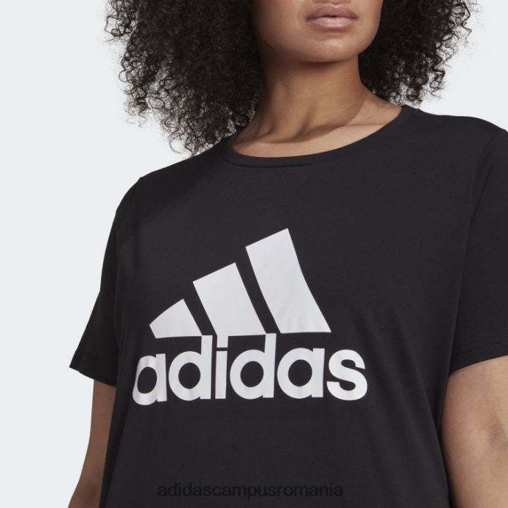 adidas campus romania tricou cu logo essentials (mărime plus) alb fashion femei alb negru J266N28897
