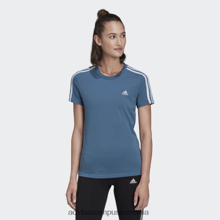 adidas campus romania tricou subțire cu 3 dungi essentials albastru alterat femei albastru/alb alterat J266N210279