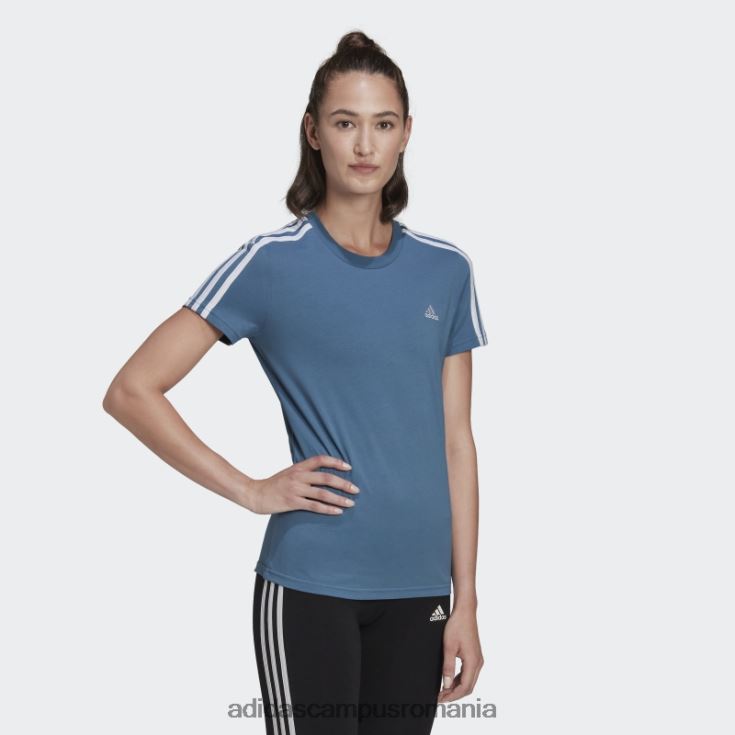 adidas campus romania tricou subțire cu 3 dungi essentials albastru alterat femei albastru/alb alterat J266N210279