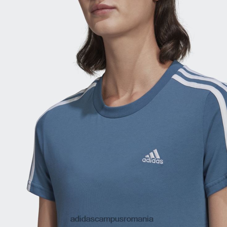adidas campus romania tricou subțire cu 3 dungi essentials albastru alterat femei albastru/alb alterat J266N210279