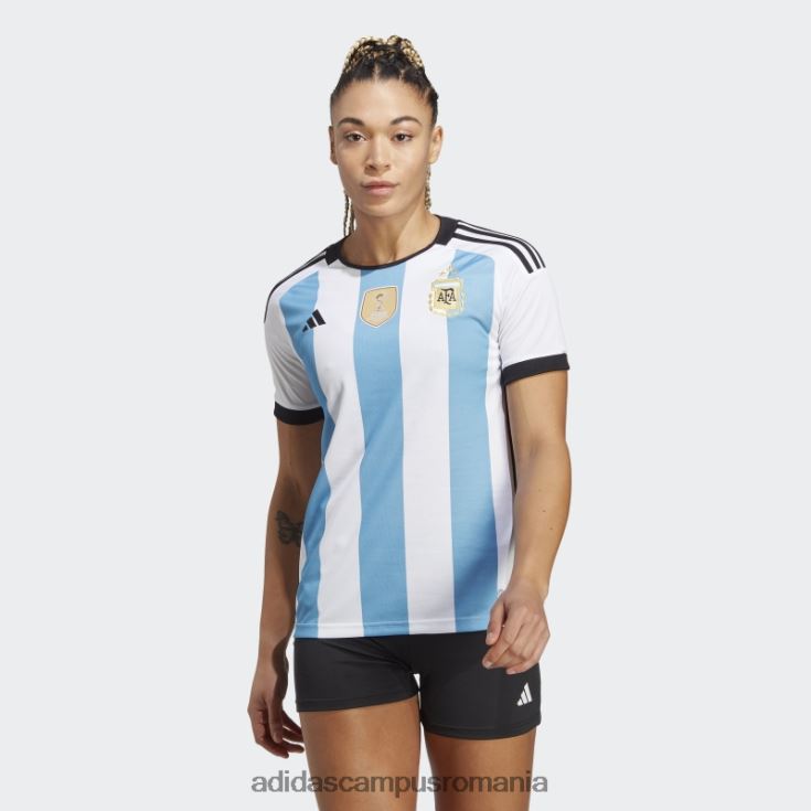 adidas campus romania Argentina 22 câștigători tricou acasă femei alb femei alb/albastru deschis J266N217078