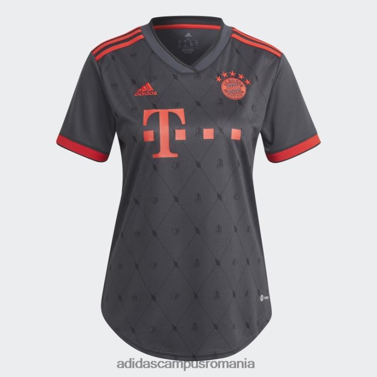 adidas campus romania fashion night grey fc bayern 22/23 tricou al treilea femei gri de noapte J266N217338