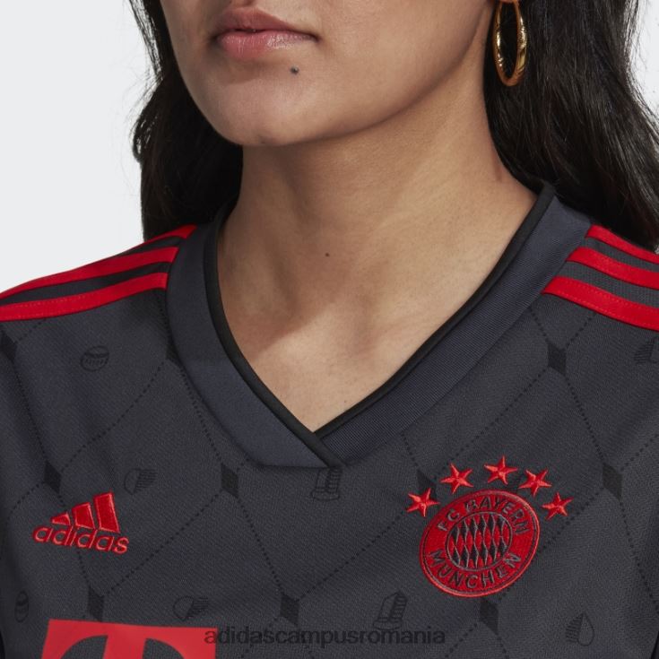 adidas campus romania fashion night grey fc bayern 22/23 tricou al treilea femei gri de noapte J266N217338