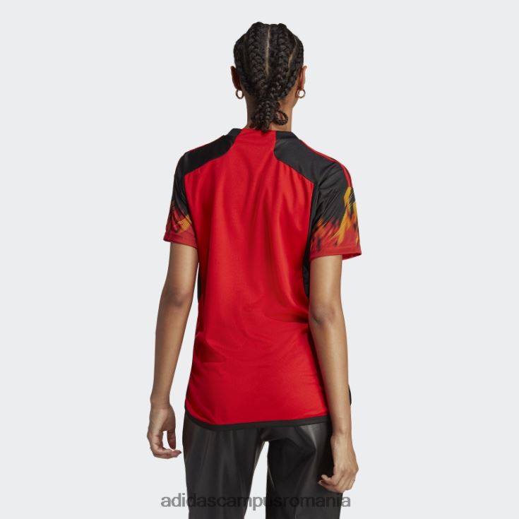 adidas campus romania fierbinte belgia 22 tricou acasă negru femei roșu/negru J266N22414