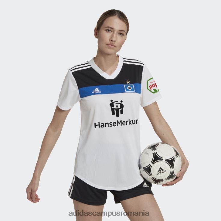 adidas campus romania hamburger sv 22/23 tricou home alb adidas femei alb J266N217112
