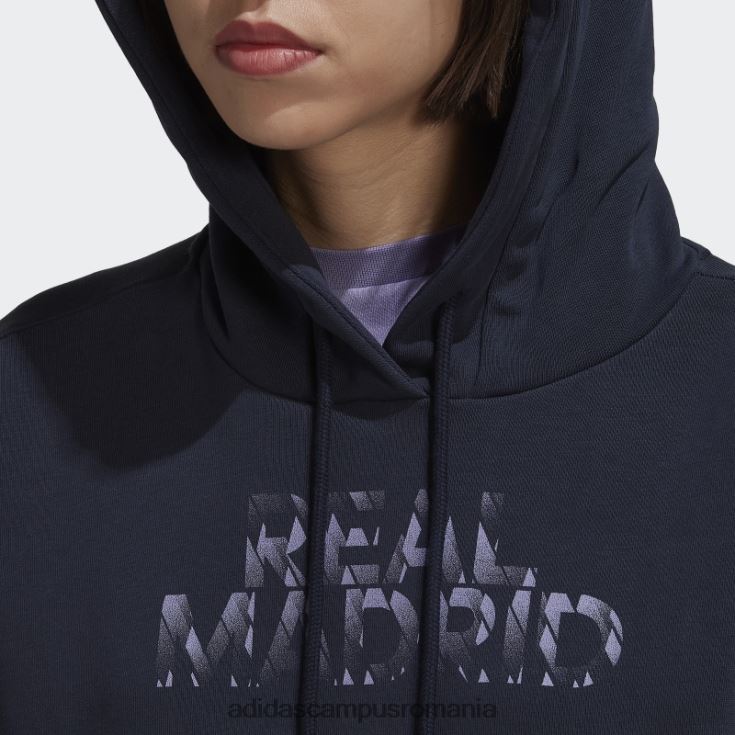 adidas campus romania hanorac cu capota real madrid bleumarin de noapte femei marina de noapte J266N217356