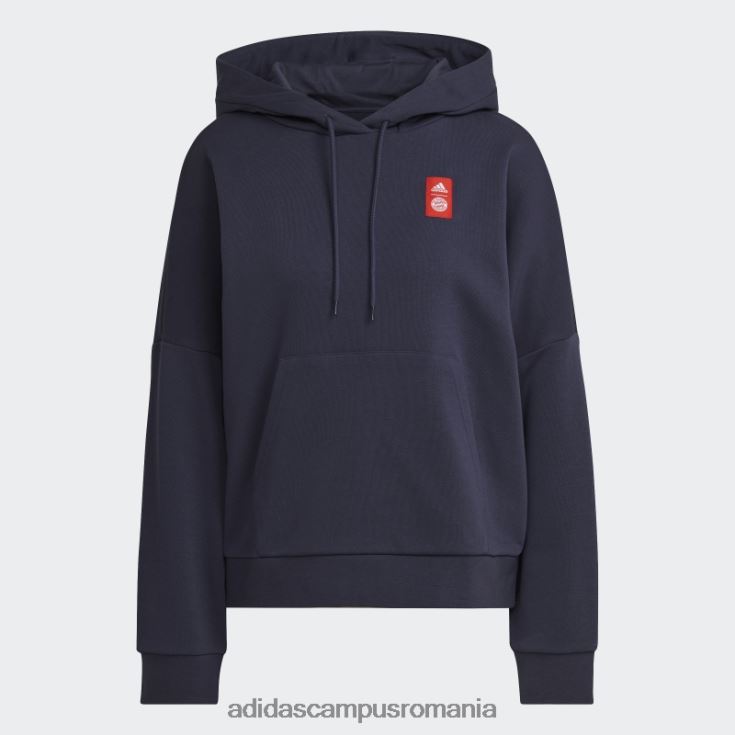 adidas campus romania hanorac cu glugă cu grafică dna fc bayern navy femei marina J266N217141