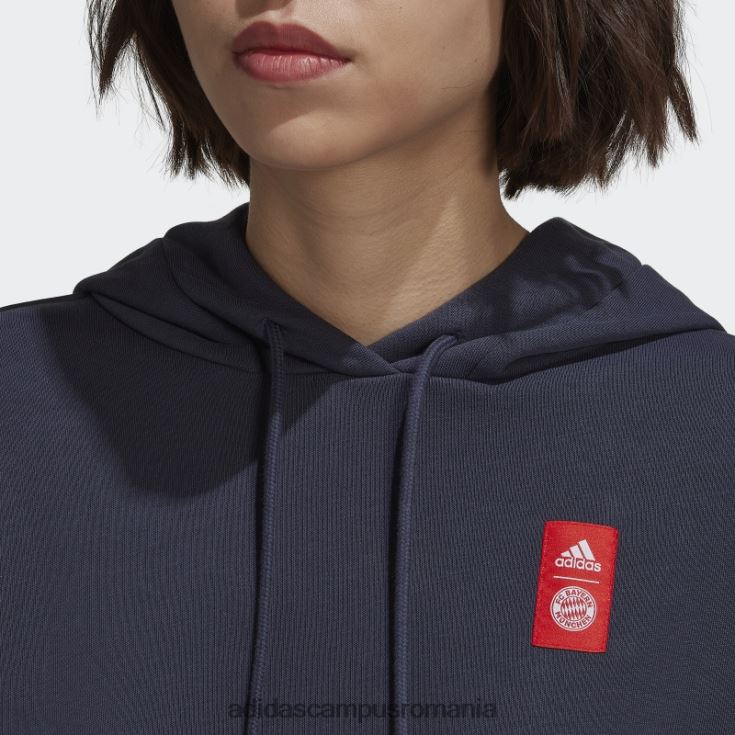 adidas campus romania hanorac cu glugă cu grafică dna fc bayern navy femei marina J266N217141