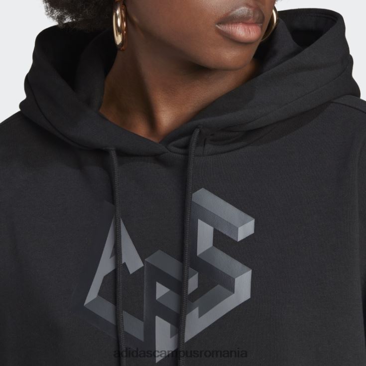adidas campus romania hanorac negru arsenal ADN grafic femei negru J266N217099
