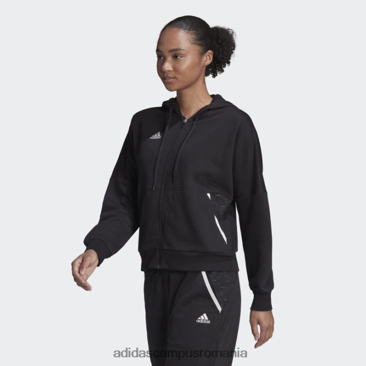 adidas campus romania hanorac negru condivo 22 cu fermoar complet adidas femei alb negru J266N216749