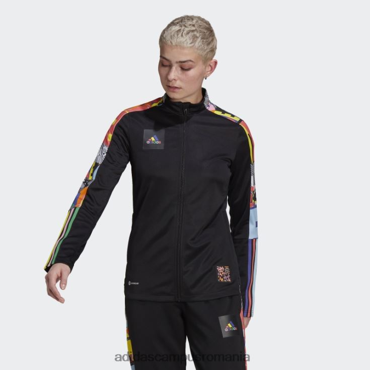 adidas campus romania jachetă neagră tiro pride femei negru/multicolor J266N210505