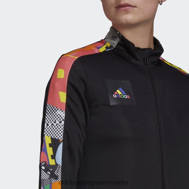 adidas campus romania jachetă neagră tiro pride femei negru/multicolor J266N210505