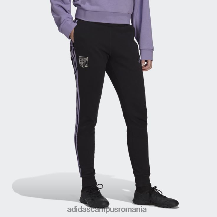 adidas campus romania pantaloni de trening olympique lyonnais transpirați negru femei negru J266N217360