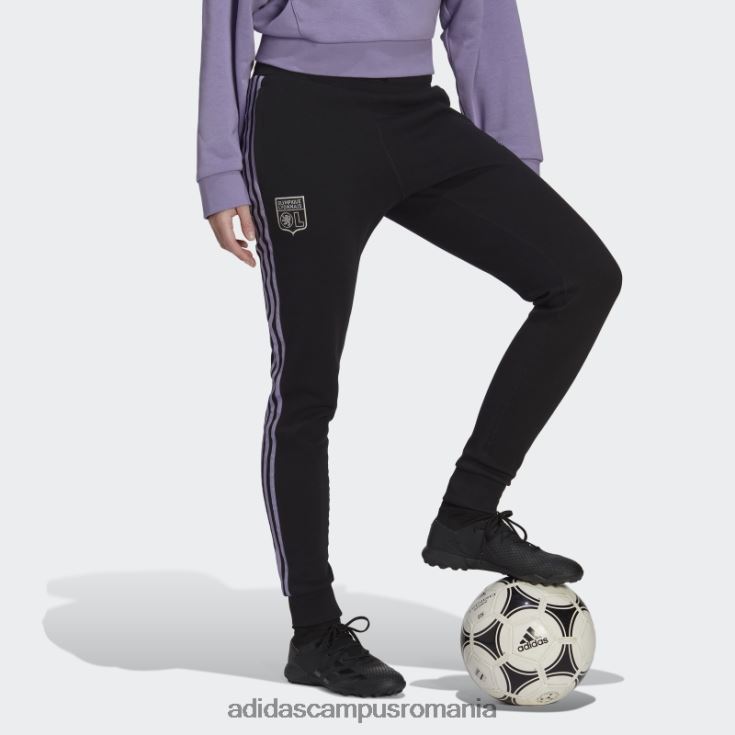 adidas campus romania pantaloni de trening olympique lyonnais transpirați negru femei negru J266N217360