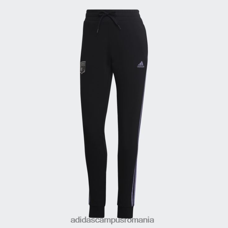 adidas campus romania pantaloni de trening olympique lyonnais transpirați negru femei negru J266N217360