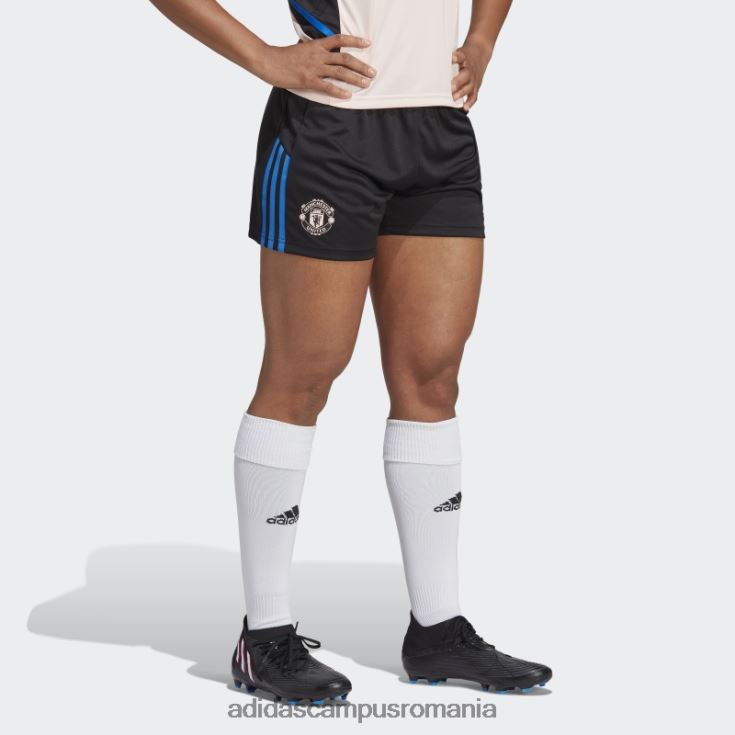 adidas campus romania pantaloni scurți de antrenament manchester united condivo 22 negru femei negru/albastru strălucitor J266N217060