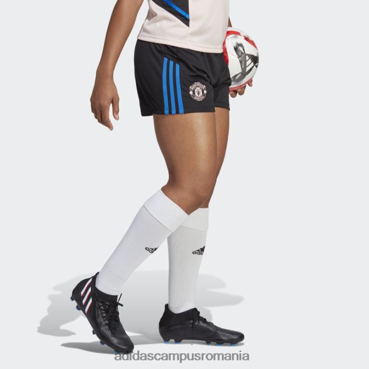 adidas campus romania pantaloni scurți de antrenament manchester united condivo 22 negru femei negru/albastru strălucitor J266N217060