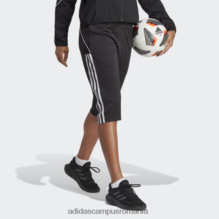 adidas campus romania tiro 23 league pantaloni 3/4 negri femei negru J266N29001