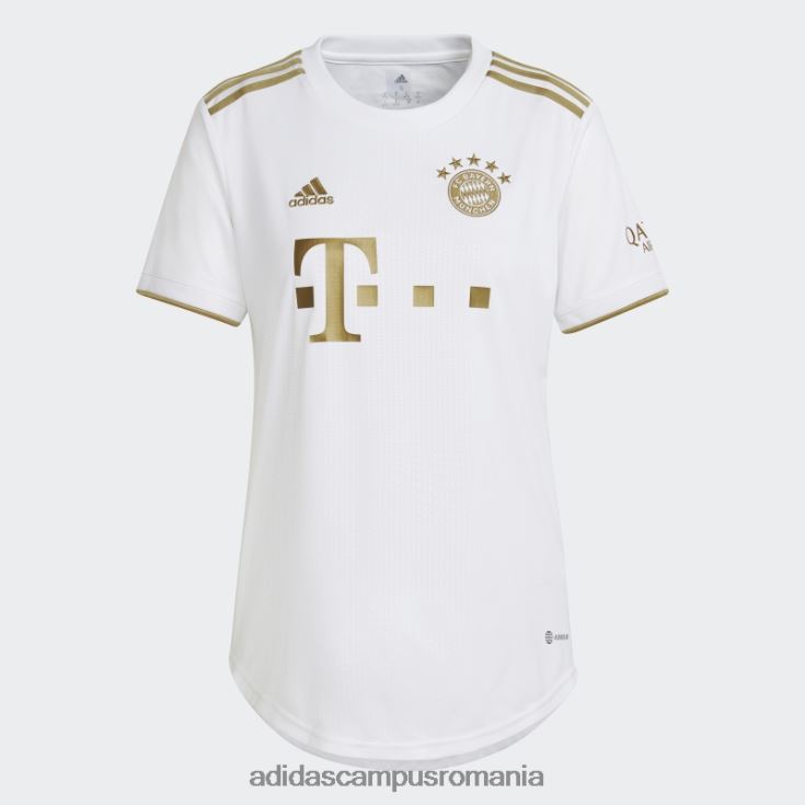 adidas campus romania tricou deplasare fc bayern 22/23 alb adidas femei alb/aur de fotbal închis J266N217340