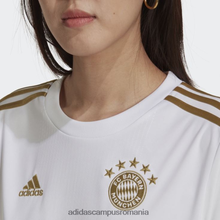 adidas campus romania tricou deplasare fc bayern 22/23 alb adidas femei alb/aur de fotbal închis J266N217340