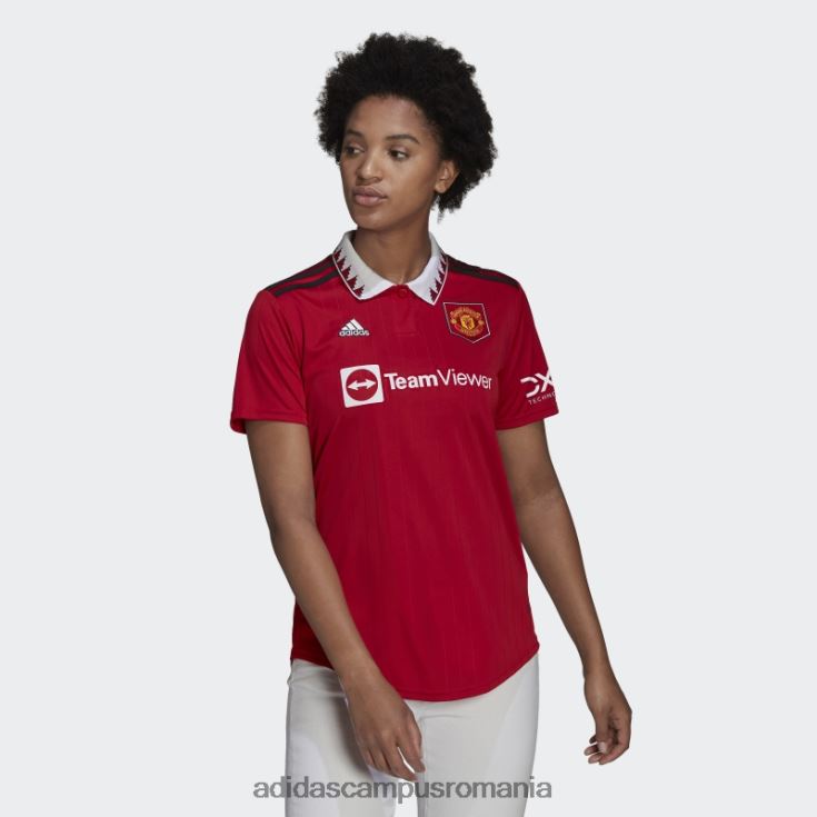adidas campus romania tricou home manchester united 22/23, roșu, modă femei roșu adevărat J266N216534