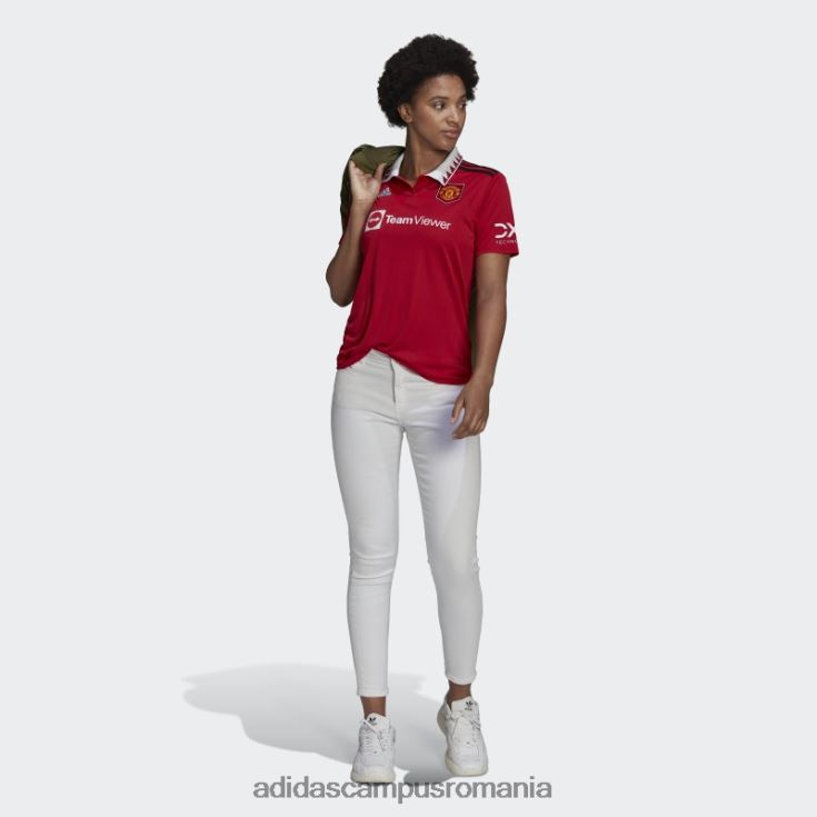 adidas campus romania tricou home manchester united 22/23, roșu, modă femei roșu adevărat J266N216534