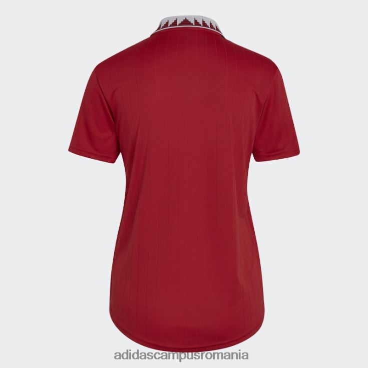 adidas campus romania tricou home manchester united 22/23, roșu, modă femei roșu adevărat J266N216534