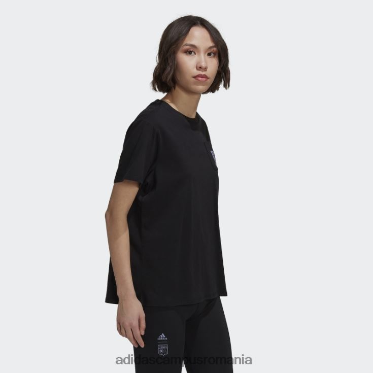 adidas campus romania tricou negru Olympique Lyonnais femei negru J266N217350