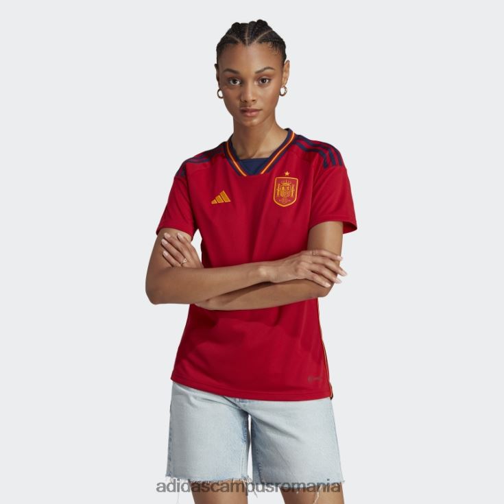 adidas campus romania tricoul roșu spania 22 acasă adidas femei roșu/albastru marin J266N22529