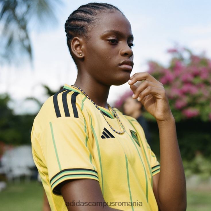 adidas campus romania tricoul verde de acasă Jamaica 23 femei auriu/verde J266N210063