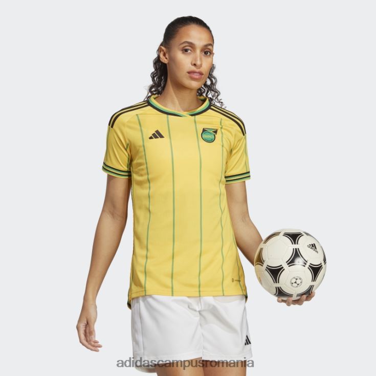 adidas campus romania tricoul verde de acasă Jamaica 23 femei auriu/verde J266N210063