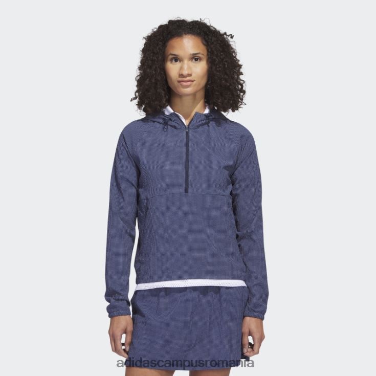 adidas campus romania Hanoră de golf seersucker bleumarin cu fermoar 1/4 adidas femei marina J266N210011