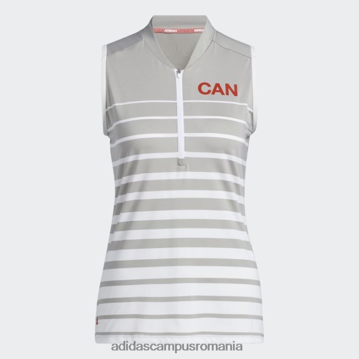 adidas campus romania Polo adidas fără mâneci cu dungi gri uni mgh femei mgh gri solid J266N210461