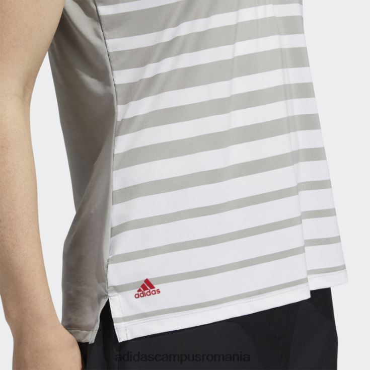 adidas campus romania Polo adidas fără mâneci cu dungi gri uni mgh femei mgh gri solid J266N210461