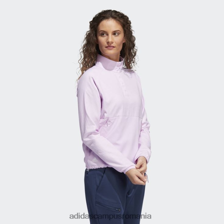 adidas campus romania Pulover 1/4-snap în relief lila adidas femei liliac J266N23180